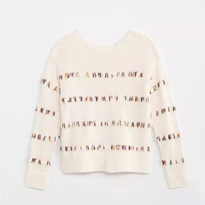 Lou & Grey by LOFT Rainbow stitch sweater NWT SIZE M